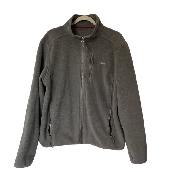 L.L. Bean Other - LL Beans Mens Polartec Fleece Full Zip Jacket.  Large Grey